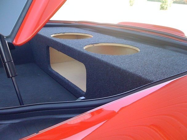 Custom 2005+ Corvette C6 Sub Enclosure Speaker Box with PLEXIGLASS 