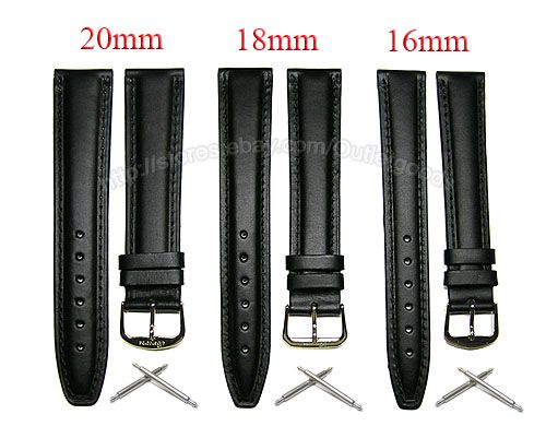 16mm 18mm 20mm Banda Leather Watch Band Strap XL 8.5  