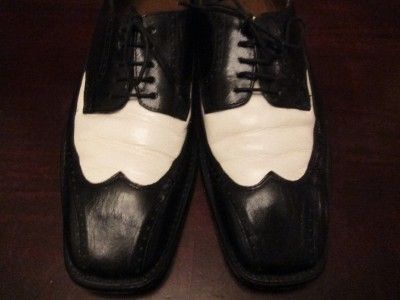   Adams Mens Spectator Hipster Mod Rockabilly Wingtip Dress Shoes Sz 9MD