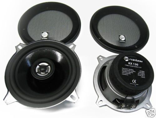 RAINBOW KX 130 NEW 2 WAY 5.25 COAXIL SPEAKER SET CLEAN  