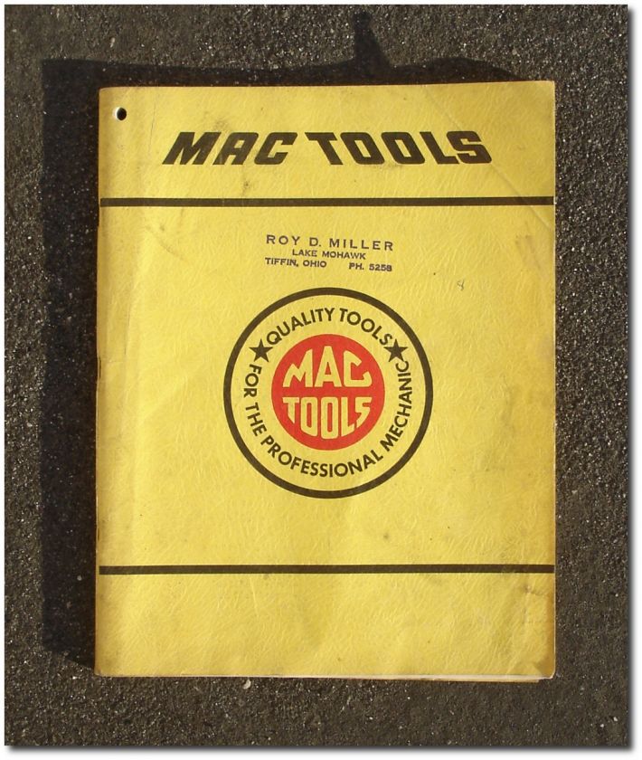 MAC TOOLS   1958 Vintage Tool Box, Chest, and Tool CATALOG No. 58 ==L 