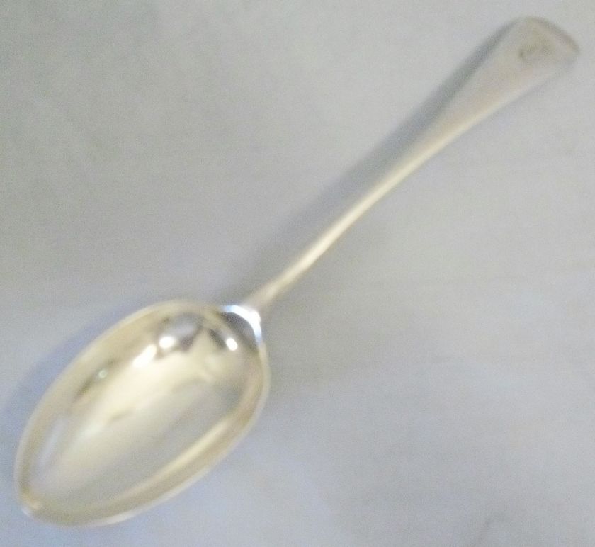   OLD ENGLISH TIPT SERVING SPOON D or C T. BRADBURY C 1860  