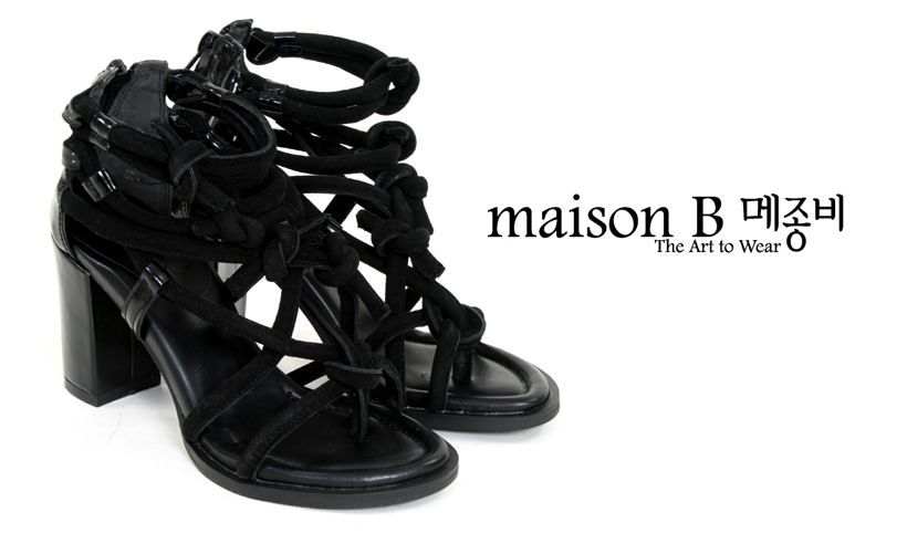 Runway Synthetic Suede Knotted Sandals/Strappy/3.2Heel  