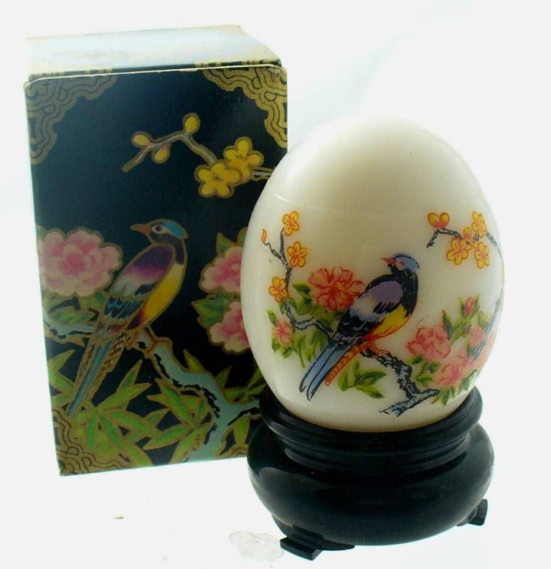 AVON 1975 ORIENTAL EGG CHINESE PHEASANT IMPERIAL GARDEN  