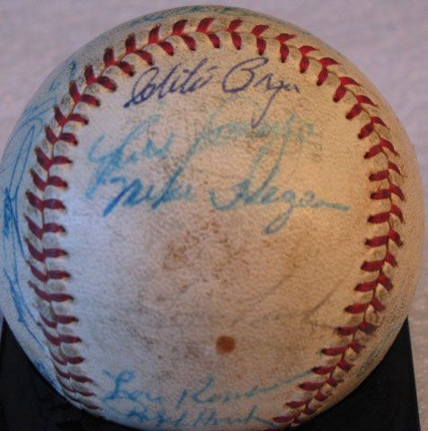 1964 NY YANKEES TEAM SIGNED MANTLE AUTOGRAPHED PSA DNA BASEBALL P14186 