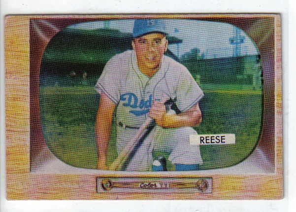 1955 PEE WEE REESE BOWMAN CARD #37 BROOKLYN DODGERS  