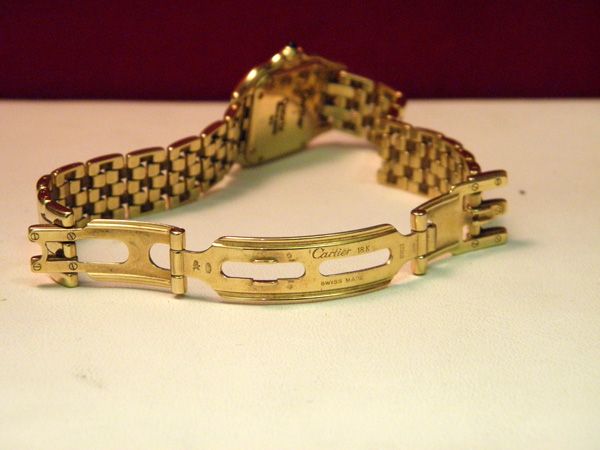 18K Solid Gold Ladies CARTIER PANTHER Watch with box and papers  