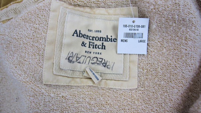 ABERCROMBIE & FITCH YELLOW A&F NY SWEATSHIRT LARGE  