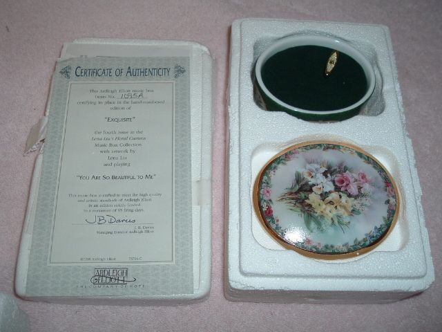 Ardleigh Elliot Lena Liu Music Box Exquisite Floral Cameos  