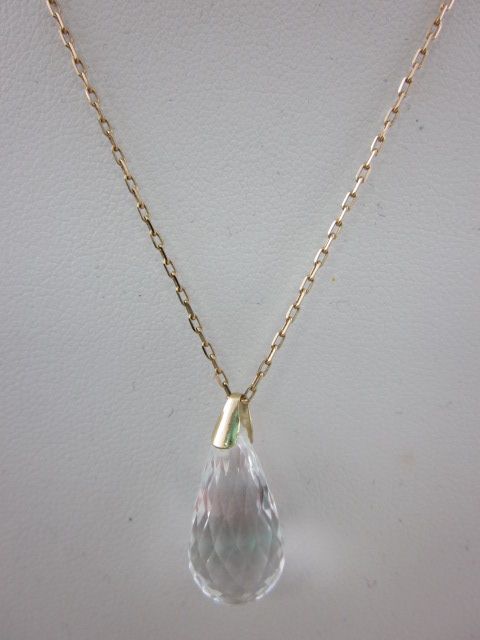 NEW SIMON ALCANTARA 14KT Briolette Pendant Necklace  