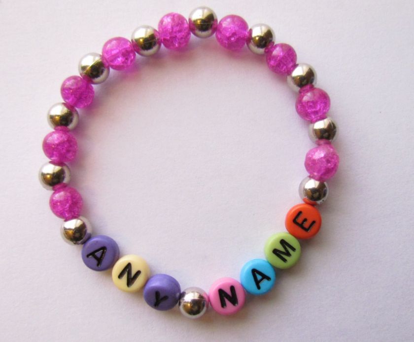   Personalised Bead Bracelet Custom bracelet choose UR own name Caption