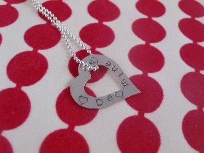 Open Heart Personalized Custom Sterling Silver Necklace  