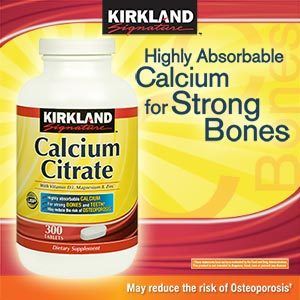 KIRKLAND CALCIUM CITRATE 500 MG 300 TABLETS VITAMIN D3  