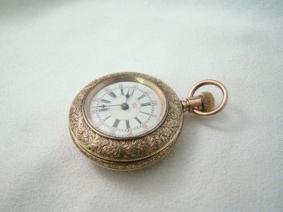 VINTAGE ADDISON OPEN FACE POCKET WATCH* BEAUTIFUL CASE*  