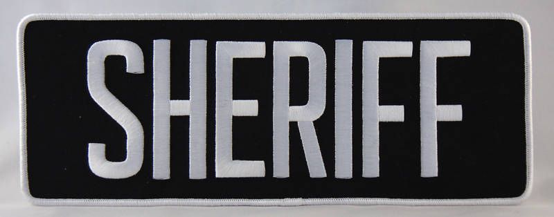 Large Sheriff Officer Jacket Uniform Back Patch Badge Emblem 11X4 