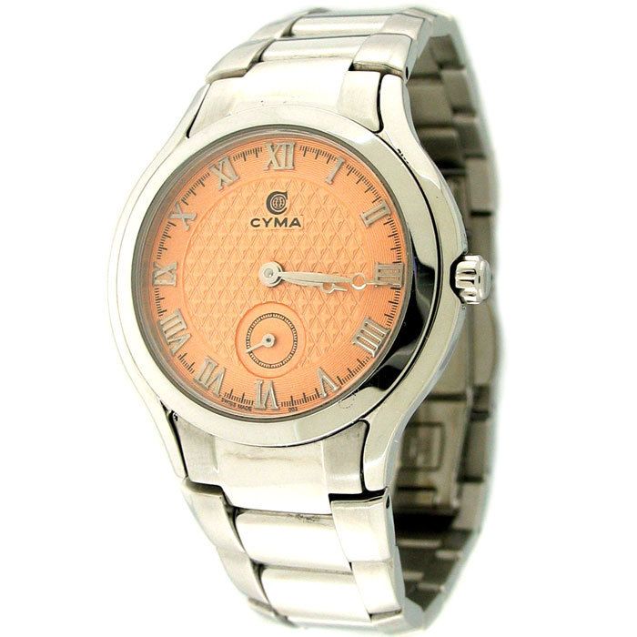 Cyma Swiss Made Gold Tone Textured Dial 316L Stainless Steel Ladies 