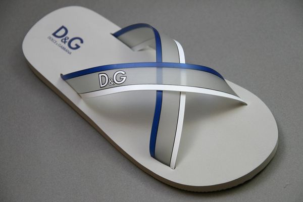Dolce&Gabbana D&G Beach Sandals Blue+Gray 100% AUTHE  
