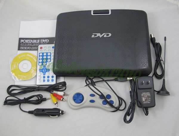 New 9.5 270° Swivel Portable DVD EVD Player Movie + TV + Game 