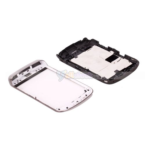 Silver Edge+Black Full Housing for Blackberry Bold 9700  