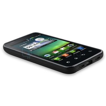   Softgrip Holster Combo Hard Case Gel Cover For LG G2x T Mobile  