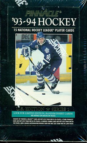 1993 94 PINNACLE HOCKEY F/S BOX SERIES 1 US ED 36 PACKS  