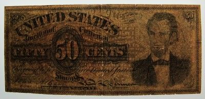 50 CENT FRACTIONAL CURRENCY. ACT MARCH 3, 1863  