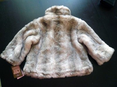   Authentic Juicy Couture Baby Girl Blonde Faux Fur Jacket Coat Size 18M