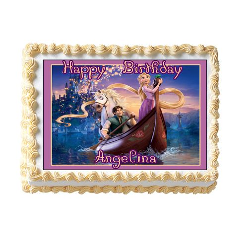 TANGLED Edible Personalized Cake Image Custom Party  