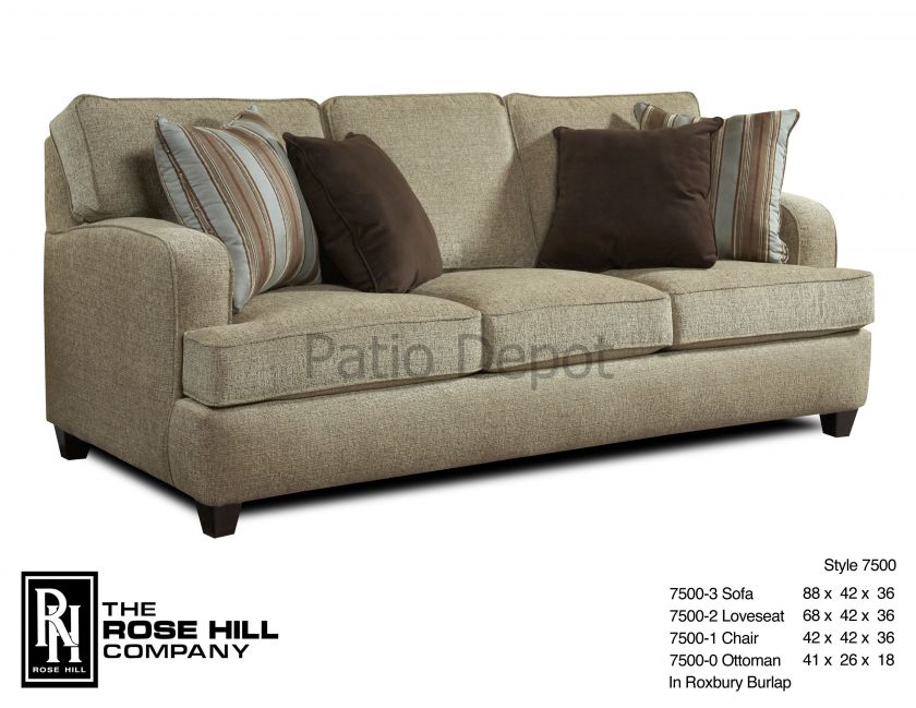 ROSE HILL FURNITURE 7500 SOFA LOVESEAT CHAIR OTTOMAN  