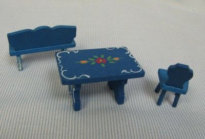   Germany ½ = 1 Scale Dollhouse c1975 PAINTED FURNITURE Wooden  