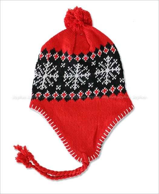   Heart Design Winter Ski Trapper Beanie Hat Boy/ Girl Youth Size  
