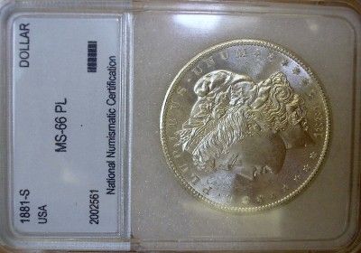 PL 1880 S Morgan Silver Dollar  Gem BU  Proof Like  