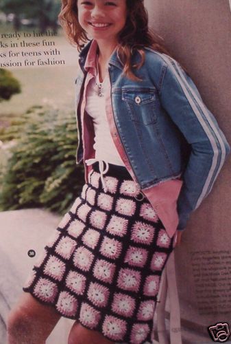 Back to School Teen GROOVY SKIRT Crochet Pattern  