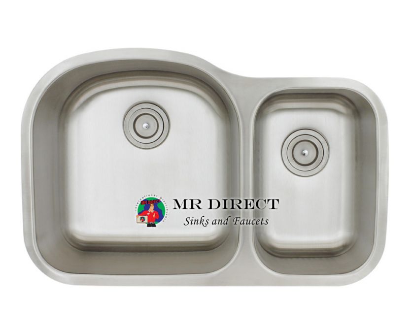 Undermount Offset Stainless Steel Kitchen Sink 16g  