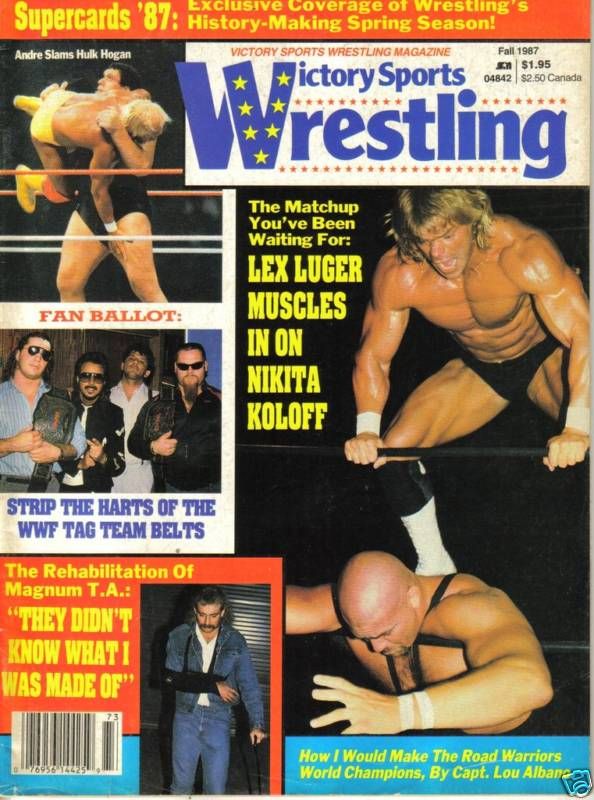 VICTORY SPORTS WRESTLING FALL 1987 magazine LUGER  