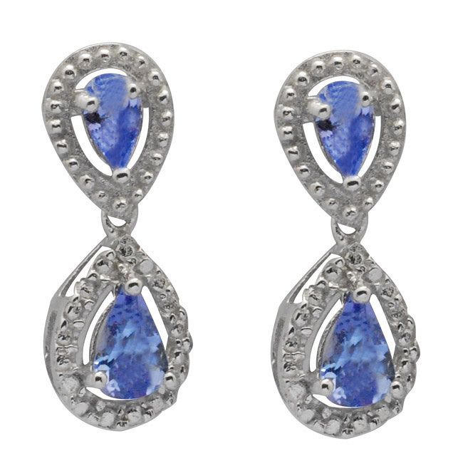 Brand New 1.03ctw Tanzanite & Solid 925 Silver Earring  