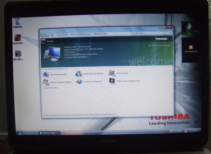 Toshiba Satellite L45 S7419 1gb 160gb HDD 1.47GHz Wifi  