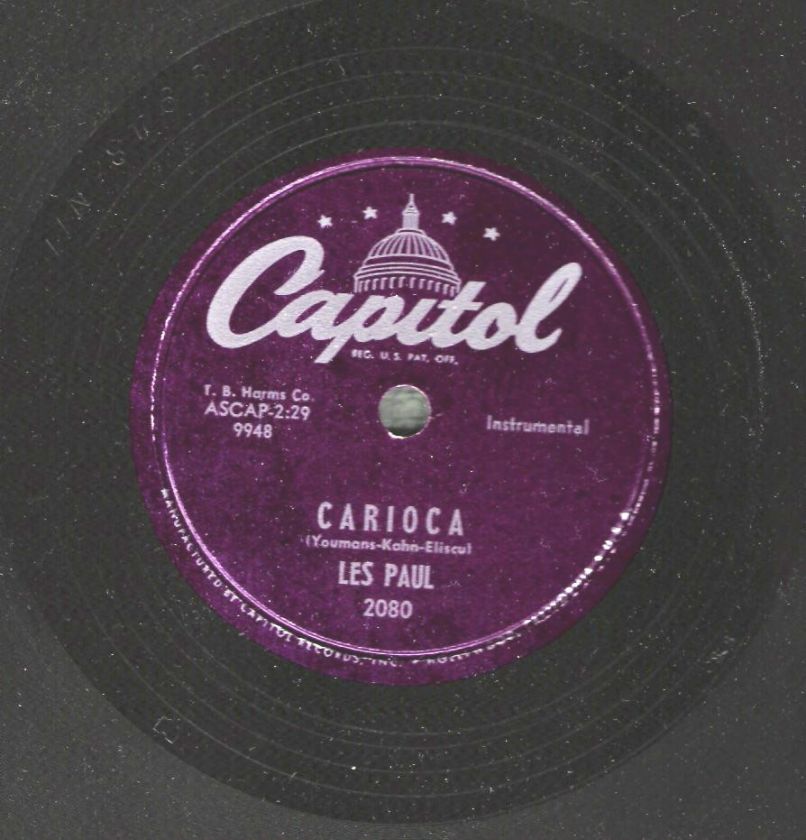 LES PAUL & MARY FORDIM CONFESSIN/CARIOCA78 RPM HEAR  