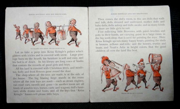 1897 antique McLOUGHLIN CHRISTMAS KRISS KRINGLE BROWNIES paper 