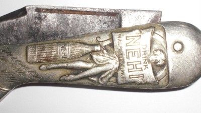   advertising LEG KNIFE/Bottle Opener~1920s~USA/Remington/UMC~RARE