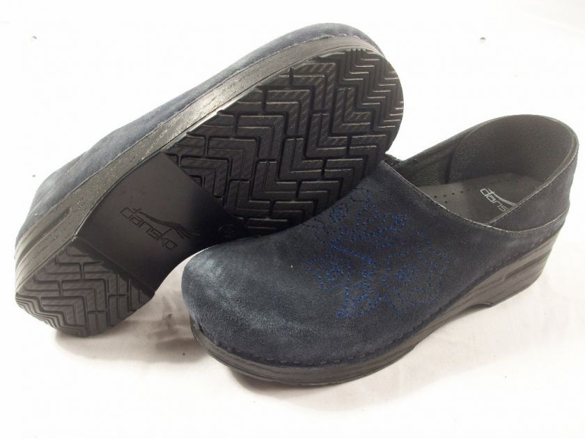 NEW DANSKO FLOWER PROFESSIONAL CLOG NAVY 38 8 $135  