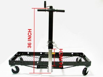 HITCH MOUNTED CARGO CARRIER WITH WHEELS & TRAILER JACK  