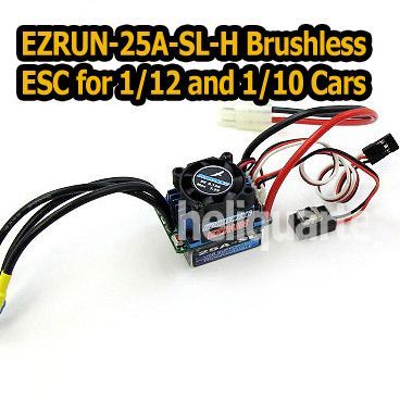 EZRUN 25A H is specially designed for RTR application of 1/12 and 1/10 