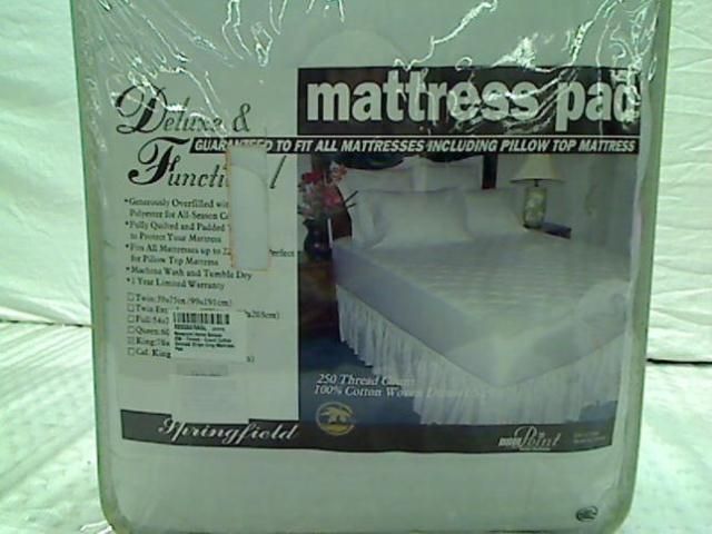 Deluxe 100% Cotton Damask Stripe Mattress Pad  