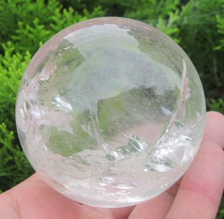 440g NATURAL CLEAR QUARTZ CRYSTAL SPHERE BALL Healing  