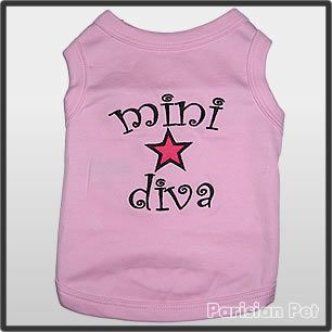 Pet Dog Clothes T Shirt ★ MINI DIVA ★ XXS,XS,S,M,L,XL  