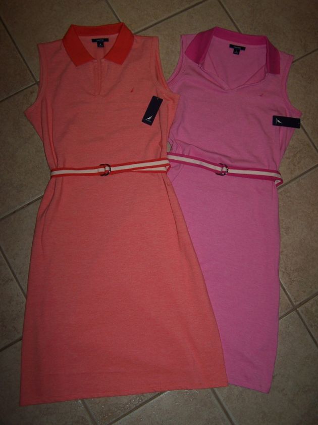 NEW Nautica sleeveless dress w/ belt $89 sun boat CUTE  