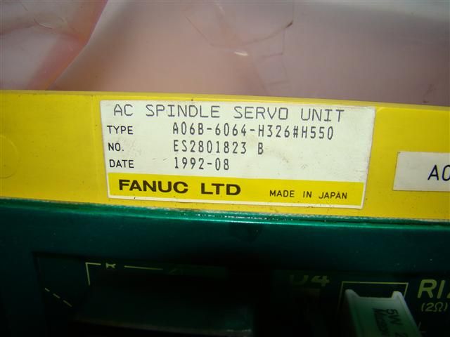 FANUC AC Spindle Servo Unit, Certified repair, A06B 6064 H326#H550 