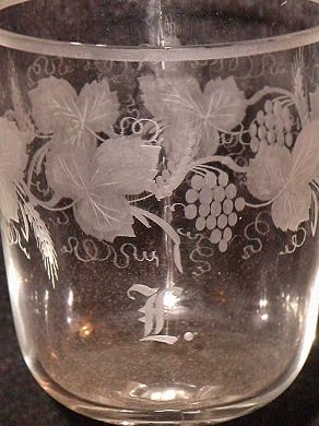  boston sandwich wine goblets engraved monogrammed 6 circa 1870 free 