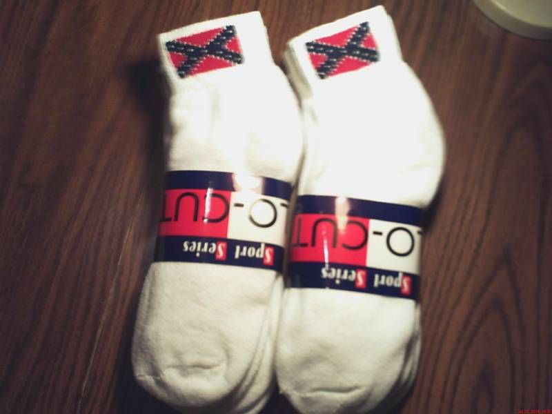 12 PAIR REBEL FLAG SOCKS SZ 10 13 ANKLE STYLE  